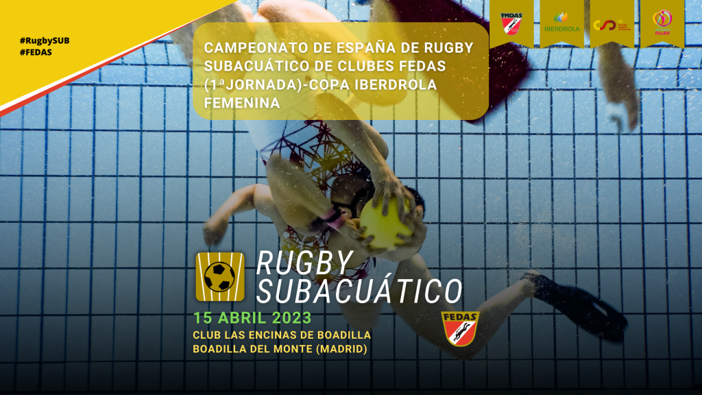 Cartel Primera Jornada del Campeonato Español de Rugby Subacuático de 2023